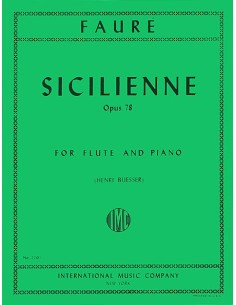 FAURE G.-Sicilian Op.78 for Flute and Piano (Busser)