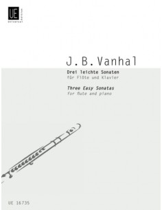 VANHAL J.B.-Easy Sonatas (3) for Flute and Piano (Imbescheid)
