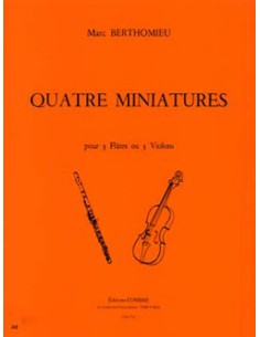 BERTHOMIEU M.-Miniature (4) per 3 flauti (3 violini)
