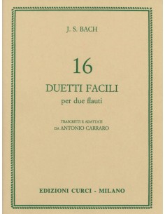 BACH J.S.-Duets (16) Easy for 2 Flutes (Carraro)