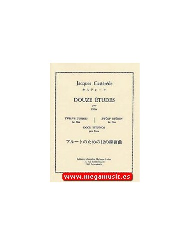 CASTEREDE J.-Studies (12) for Flute