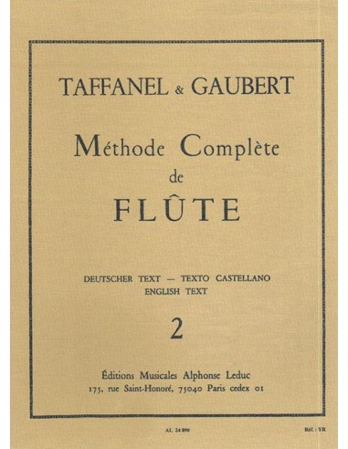 TAFFANEL & GAUBERT-Methode Complete Vol.2 per Flauto