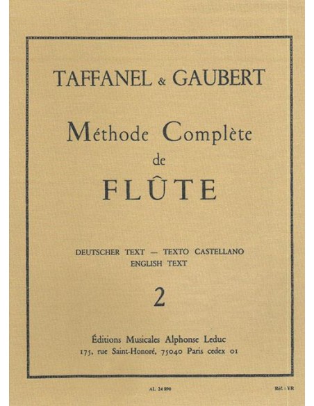 TAFFANEL & GAUBERT-Methode Complete Vol.2 for Flute