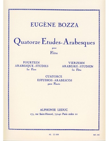 BOZZA E.-Studi (14) Arabeschi per flauto