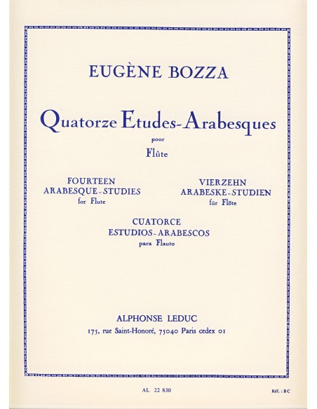BOZZA E.-Studi (14) Arabeschi per flauto
