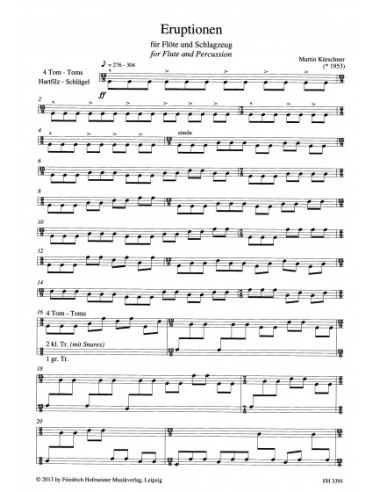 KURSCHNER M.-Eruptionen per flauto e percussioni