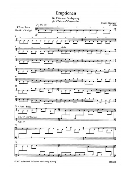 KURSCHNER M.-Eruptionen per flauto e percussioni