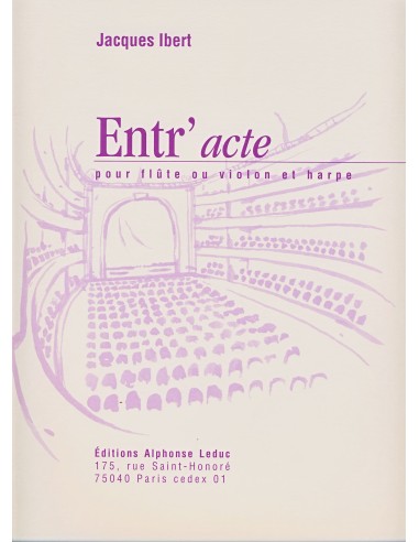 IBERT J.-Entracte per flauto (violino) e arpa