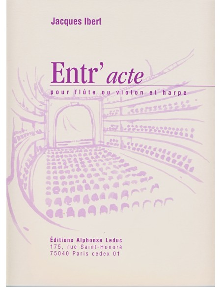 IBERT J.-Entracte per flauto (violino) e arpa