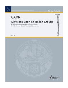 CARR P.-Divisions Terreno Italiano per Flauto High Peak (Soprano) e BC (Pianoforte) (Linde)