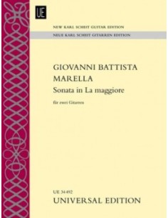 MARELLA G.B.-Sonate en la majeur pour 2 guitares (Scheit)