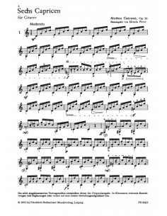 CARCASSI M.-Caprichos (6) Op.26 per Chitarra (Peter) 2