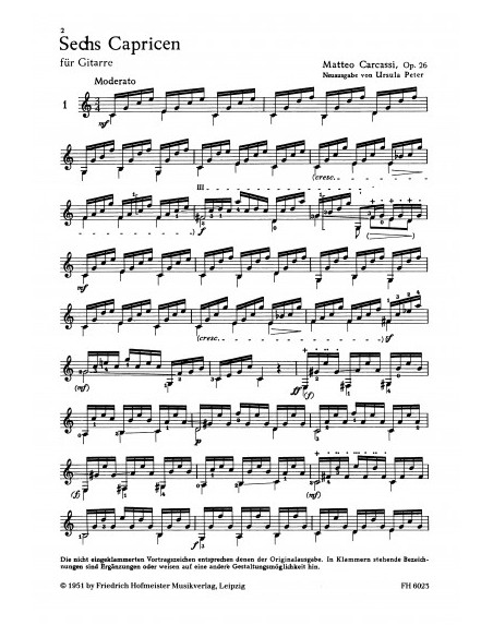 CARCASSI M.-Caprichos (6) Op.26 per Chitarra (Peter)