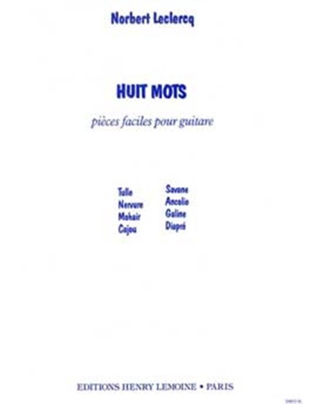 LECLERCQ N.-Mots (8) pour guitare