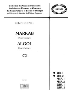 COINEL R.-Markab et Algol per chitarra (Rougeron)