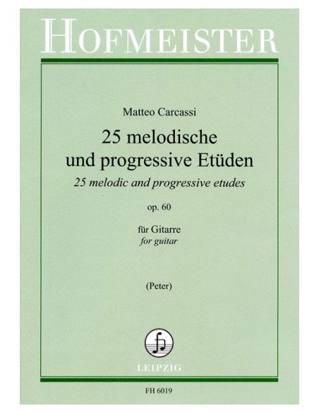CARCASSI M.-Studi Melodici e Progressivi (25) Op.60 per Chitarra (Peter)