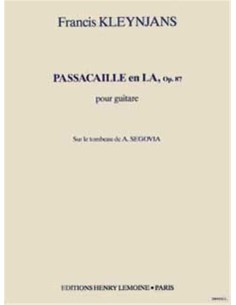 KLEYNJANS F.-Passacaille in La Op.87 per chitarra