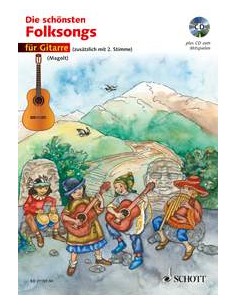 MAGOLT H.M.-Die schönsten Volkslieder für 1 oder 2 Gitarren (Inc.CD)