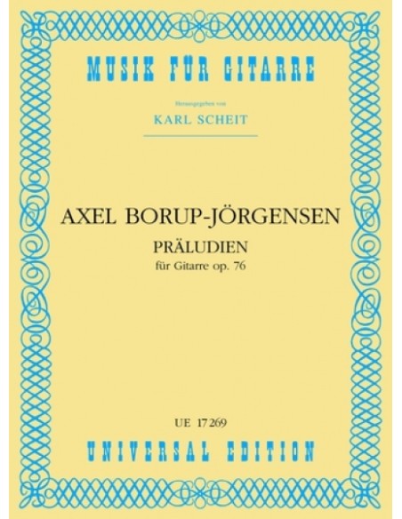 BORUP JORGENSEN A.-Preludi Op.76 per chitarra (Scheit)