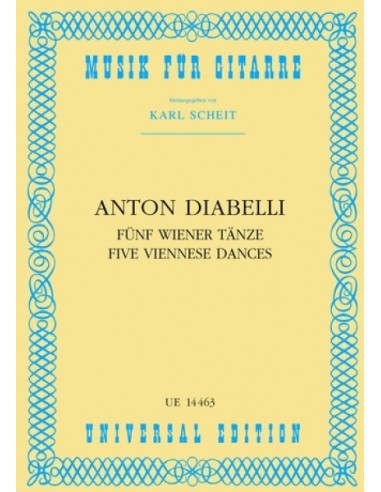 DIABELLI A.-Viennese Dances (5) for Guitar (Scheit)