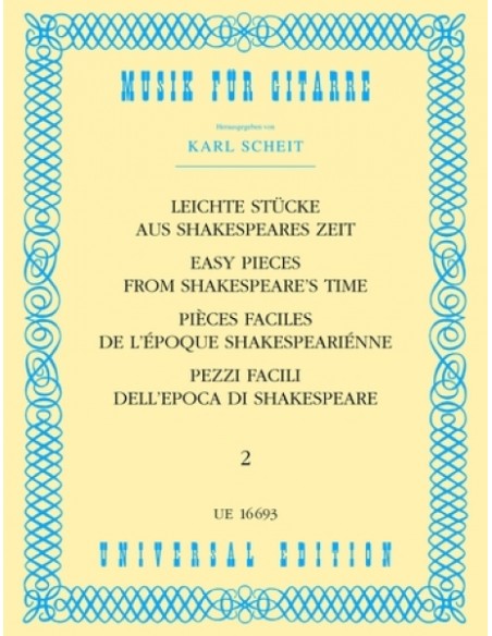 SCHEIT K.-Easy Pezzi di Shakespeare Time Vol.2 per Chitarra