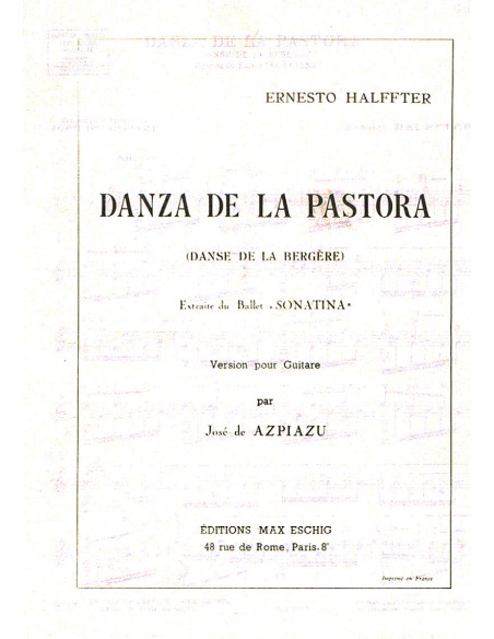 HALFFTER E.-Danza de La Pastora for Guitar