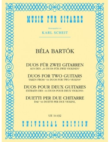 BARTOK B.-Duos per 2 Chitarre (Scheit)