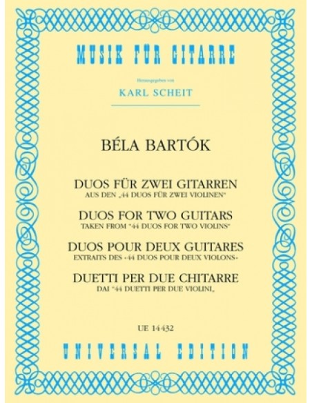 BARTOK B.-Duos for 2 Guitars (Scheit)