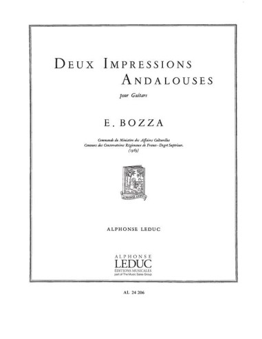 BOZZA E.-Impressions Andalouses (2) pour guitare