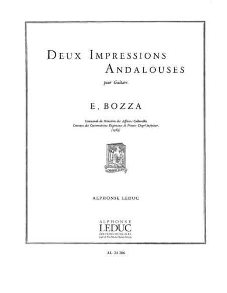BOZZA E.-Impressions Andalouses (2) for Guitar