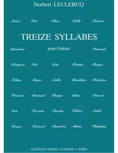 LECLERCQ N.-Sillabi (13) per Chitarra