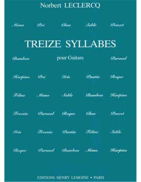 LECLERCQ N.-Sillabi (13) per Chitarra