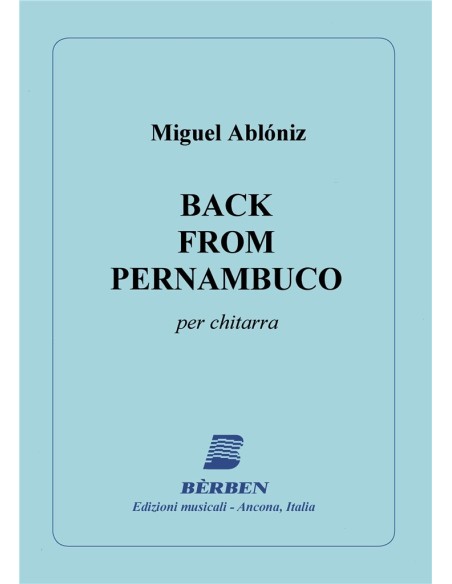 ABLONIZ M.-Back from Pernambuco (bossa nova) for Guitar