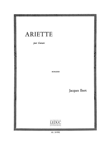 IBERT J.-Ariette für Gitarre