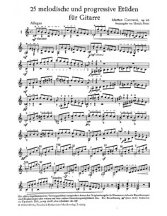 CARCASSI M.-Studi Melodici e Progressivi (25) Op.60 per Chitarra (Peter) 2