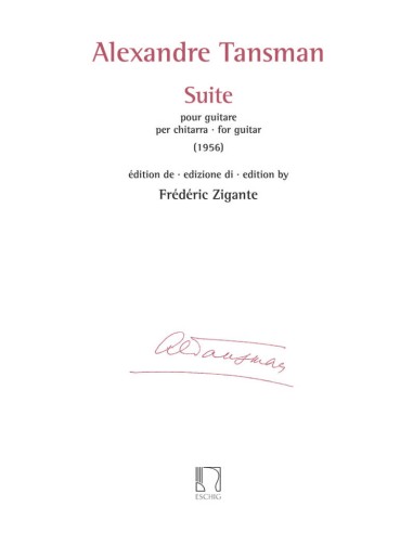 TANSMAN A.-Suite per chitarra (Zigante)