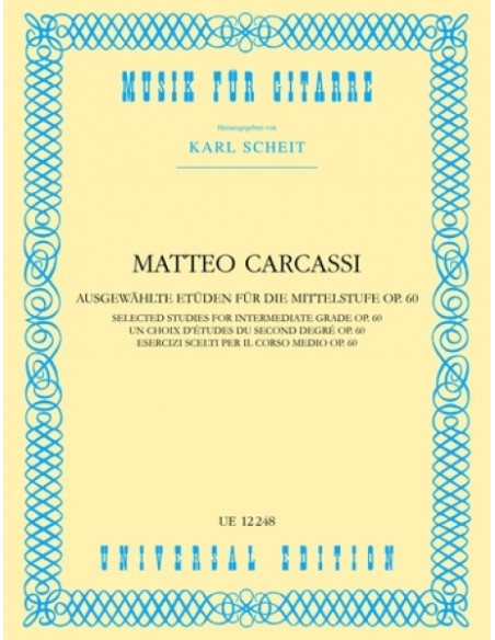 CARCASSI M.-Studi Melodici e Progressivi (25) Op.60 per Chitarra (Scheit)