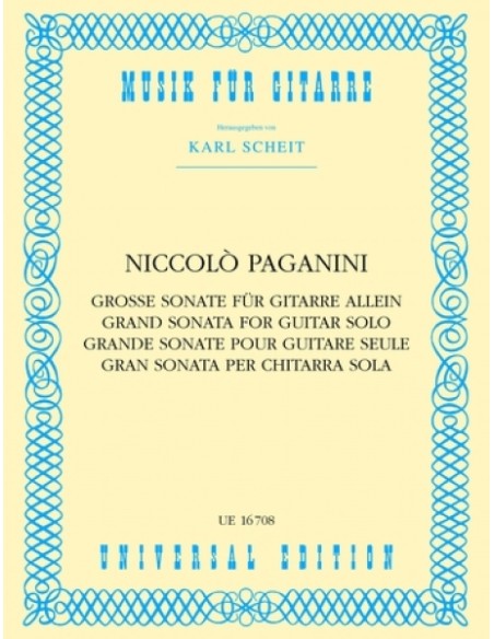 PAGANINI N.-Grande Sonate pour guitare (Scheit)