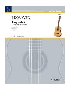 BROUWER L.-Notes (3) (Schizzi) (1959) per chitarra
