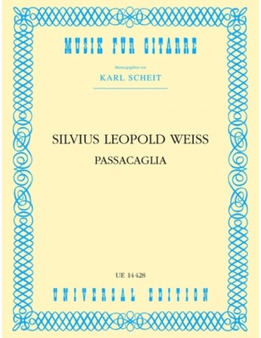 WEISS S.L.-Passacaglia per chitarra (Scheit)
