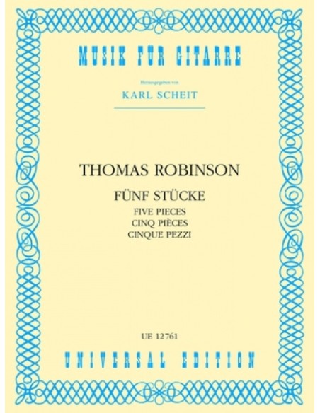 ROBINSON T.-Pieces (5) for Guitar (Scheit)