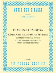 TARREGA F.-Studi Tecnici Completi per Chitarra (Scheit)