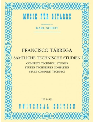 TARREGA F.-Studi Tecnici Completi per Chitarra (Scheit)
