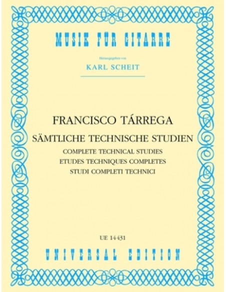 TARREGA F.-Complete Technical Studies for Guitar (Scheit)