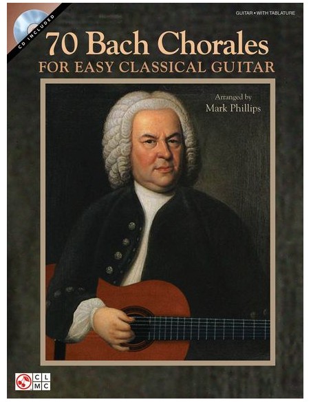 BACH J.S.-Chöre (70) für Gitarre Tab Facil (Inc.CD)