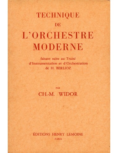 WIDOR C.M.-Technique d'Orchestration Moderne