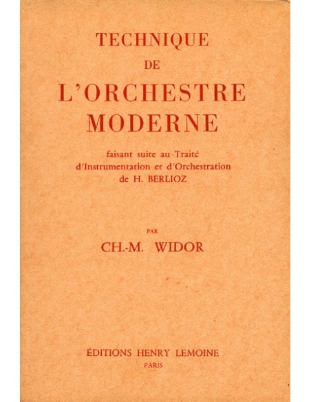 WIDOR C.M.-Technique d'Orchestration Moderne
