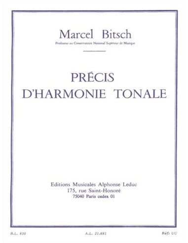 BITSCH M.-Precis de Harmonie Tonale