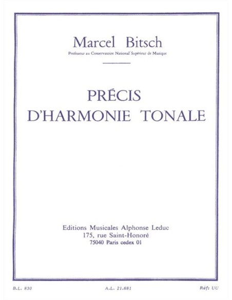 BITSCH M.-Precis de Harmonie Tonale
