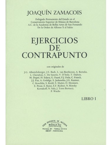 ZAMACOIS J.-Counterpoint Exercises